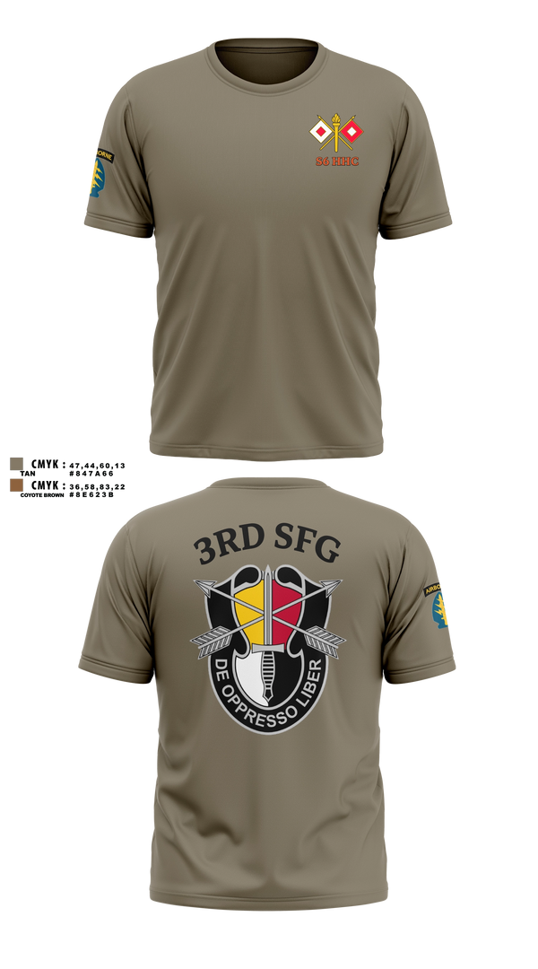 Short Sleeve Performance Shirt, S6 HHC 3SFG(A), Army, Teamtime, Team time, sublimation, custom sports apparel, team uniforms, spirit wear, spiritwear, sports uniforms, custom shirts, team store, custom team store, fundraiser sports, apparel fundraiser