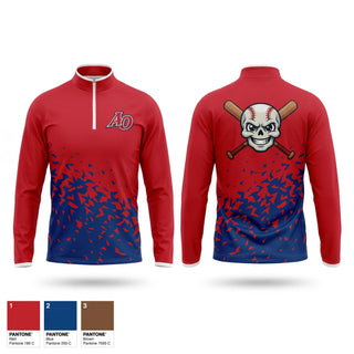 Quarter Zip Jacket, Amador Outlaws, Baseball, Teamtime, Team time, sublimation, custom sports apparel, team uniforms, spirit wear, spiritwear, sports uniforms, custom shirts, team store, custom team store, fundraiser sports, apparel fundraiser