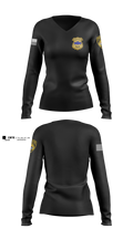NEWTON FALLS POLICE DEPARTMENT 81850374 Women's Long Sleeve V-neck Shirt - 2