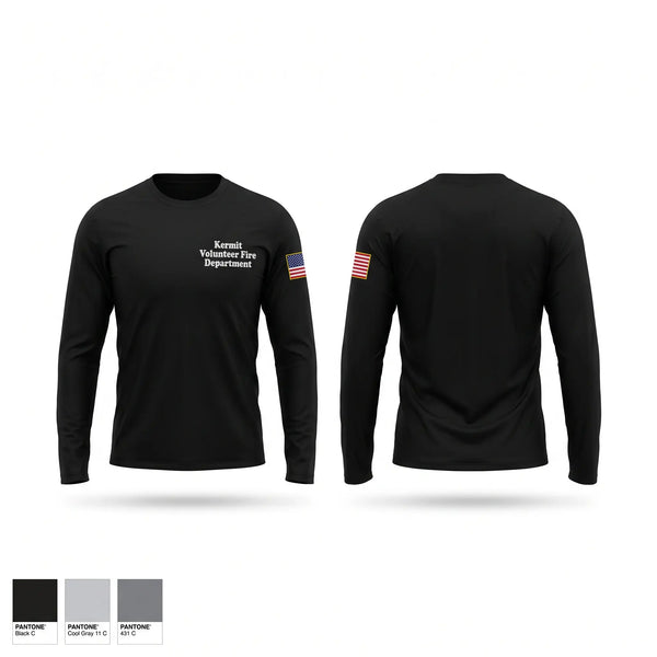 Long Sleeve Performance Shirt, Kermit volunteer Fire Department, Fire Department, Teamtime, Team time, sublimation, custom sports apparel, team uniforms, spirit wear, spiritwear, sports uniforms, custom shirts, team store, custom team store, fundraiser sports, apparel fundraiser