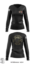 HHC 112th SIG BN (SO) (A) Women's Long Sleeve V-neck Shirt - 5