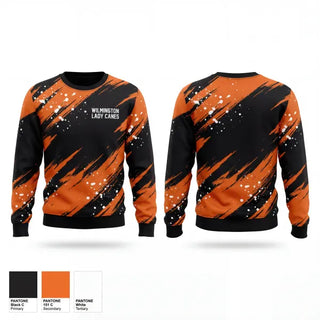 Crew Neck Sweatshirt, Wilmington lady canes, Softball, Teamtime, Team time, sublimation, custom sports apparel, team uniforms, spirit wear, spiritwear, sports uniforms, custom shirts, team store, custom team store, fundraiser sports, apparel fundraiser