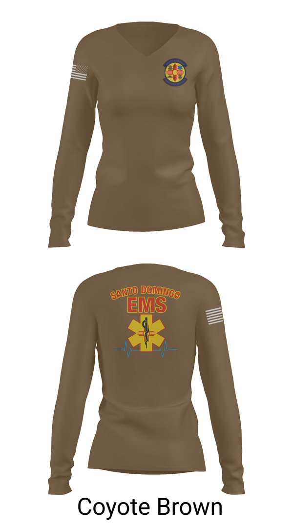 Womens Long Sleeve Vneck Shirt, SDEMS, , Teamtime, Team time, sublimation, custom sports apparel, team uniforms, spirit wear, spiritwear, sports uniforms, custom shirts, team store, custom team store, fundraiser sports, apparel fundraiser