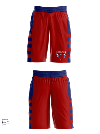 Mens Basketball Shorts, Touchet Redhawks Basketball, Men's Basketball, Teamtime, Team time, sublimation, custom sports apparel, team uniforms, spirit wear, spiritwear, sports uniforms, custom shirts, team store, custom team store, fundraiser sports, apparel fundraiser