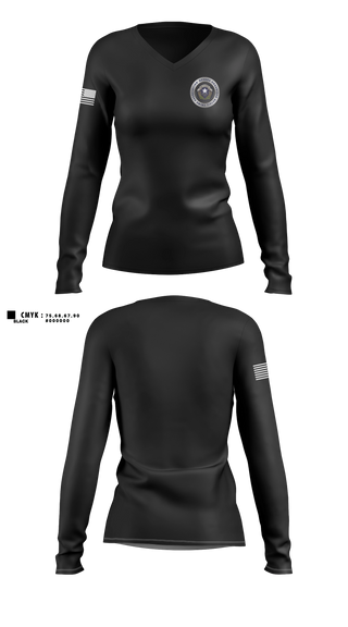 Womens Long Sleeve Vneck Shirt, NVORCA, , Teamtime, Team time, sublimation, custom sports apparel, team uniforms, spirit wear, spiritwear, sports uniforms, custom shirts, team store, custom team store, fundraiser sports, apparel fundraiser