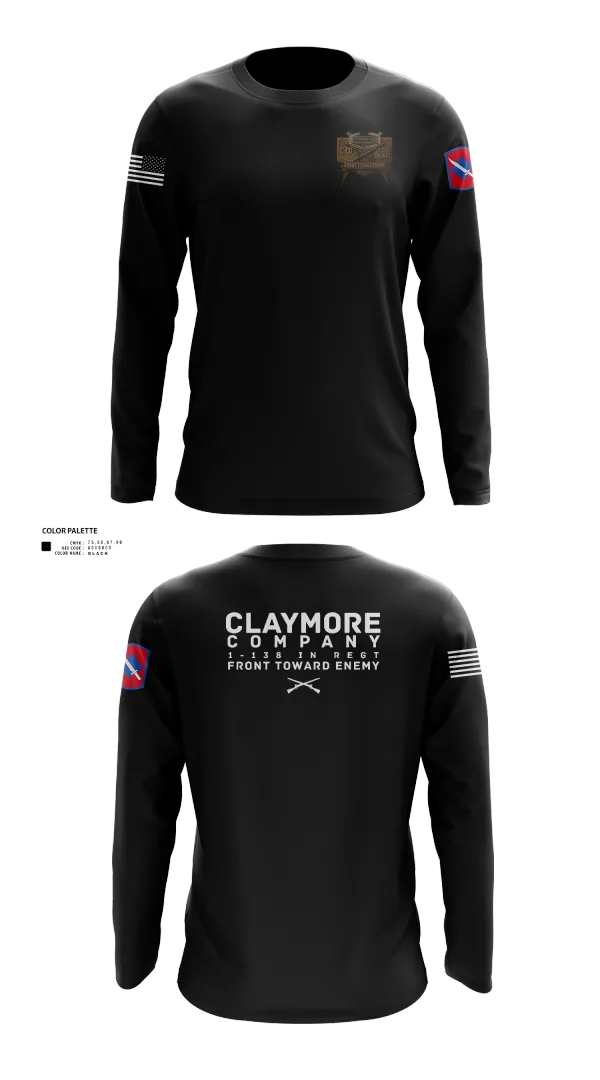 Long Sleeve Performance Shirt, C CO 1-138 IN REGT, , Teamtime, Team time, sublimation, custom sports apparel, team uniforms, spirit wear, spiritwear, sports uniforms, custom shirts, team store, custom team store, fundraiser sports, apparel fundraiser