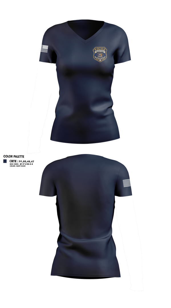 Womens Short Sleeve Vneck Shirt, Ellicottville Police Department, Police, Teamtime, Team time, sublimation, custom sports apparel, team uniforms, spirit wear, spiritwear, sports uniforms, custom shirts, team store, custom team store, fundraiser sports, apparel fundraiser