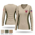 Chevron ERT Women's Long Sleeve V-neck Shirt - 1