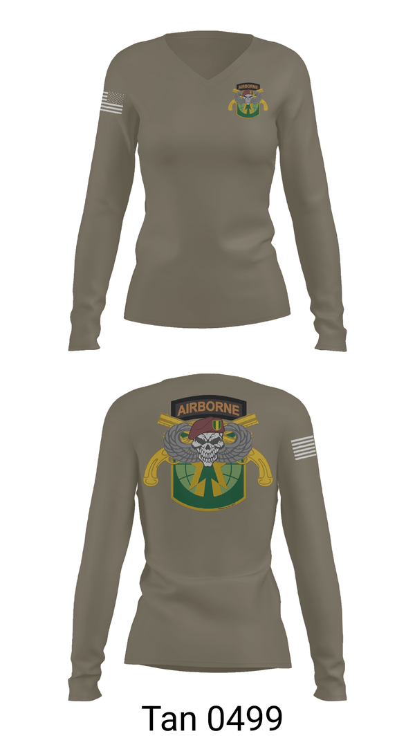 Womens Long Sleeve Vneck Shirt, 16th Military Police Brigade, , Teamtime, Team time, sublimation, custom sports apparel, team uniforms, spirit wear, spiritwear, sports uniforms, custom shirts, team store, custom team store, fundraiser sports, apparel fundraiser