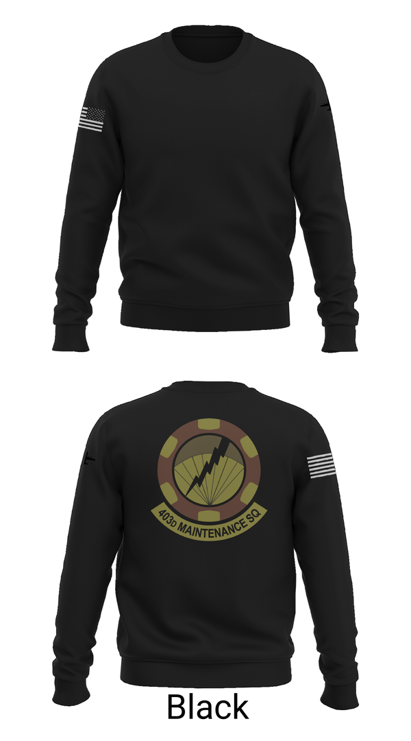Crew Neck Sweatshirt, 403 Maintenance Sqd, Air Force, Teamtime, Team time, sublimation, custom sports apparel, team uniforms, spirit wear, spiritwear, sports uniforms, custom shirts, team store, custom team store, fundraiser sports, apparel fundraiser