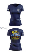 Bristol Tennessee Police Department K9 Unit 84290407 Women's Short Sleeve V-neck Shirt - 1