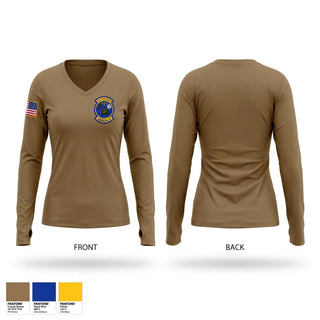 Womens Long Sleeve Vneck Shirt, 1-150th AHB, National Guard, Teamtime, Team time, sublimation, custom sports apparel, team uniforms, spirit wear, spiritwear, sports uniforms, custom shirts, team store, custom team store, fundraiser sports, apparel fundraiser