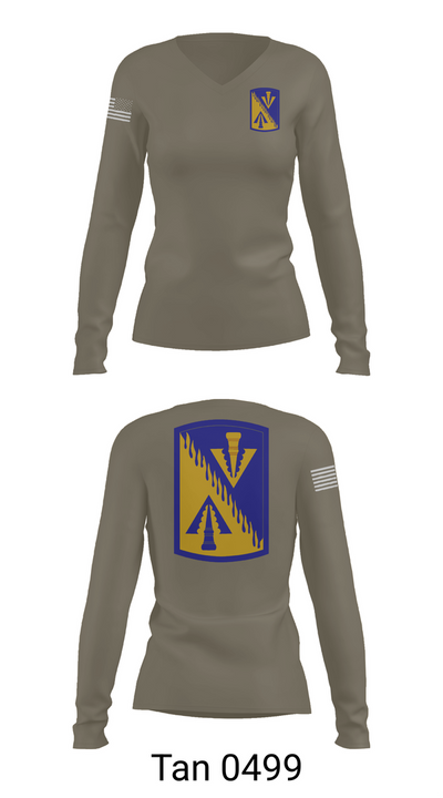 128th Aviation Brigade 66683018 Women's Long Sleeve V-neck Shirt - 77