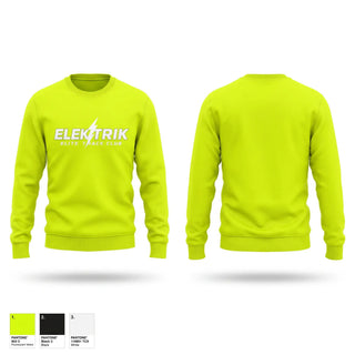 Crew Neck Sweatshirt, ELEKTRIK ELITE TRACK CLUB, Track & Field, Teamtime, Team time, sublimation, custom sports apparel, team uniforms, spirit wear, spiritwear, sports uniforms, custom shirts, team store, custom team store, fundraiser sports, apparel fundraiser