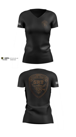 Womens Short Sleeve Vneck Shirt, Kemper County Sheriff’s Office, Police, Teamtime, Team time, sublimation, custom sports apparel, team uniforms, spirit wear, spiritwear, sports uniforms, custom shirts, team store, custom team store, fundraiser sports, apparel fundraiser