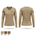 267th Military Police Unit Women's Long Sleeve V-neck Shirt - 1