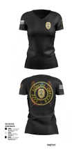 School officer 37316747 Women's Short Sleeve V-neck Shirt - 101