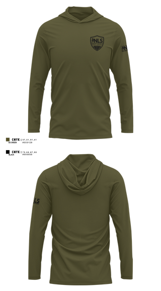 Long Sleeve Hooded Sun Shirt, Next Level Security LLC, , Teamtime, Team time, sublimation, custom sports apparel, team uniforms, spirit wear, spiritwear, sports uniforms, custom shirts, team store, custom team store, fundraiser sports, apparel fundraiser
