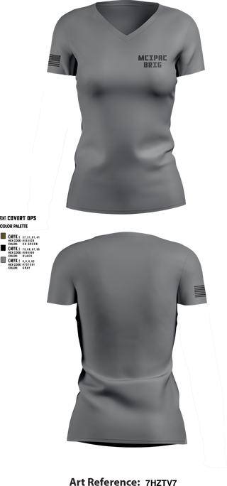 Womens Short Sleeve Vneck Shirt, MCIPAC Brig, , Teamtime, Team time, sublimation, custom sports apparel, team uniforms, spirit wear, spiritwear, sports uniforms, custom shirts, team store, custom team store, fundraiser sports, apparel fundraiser