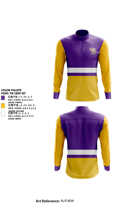 Tallassee High School Basketball 57029493 Quarter Zip Jacket - 1