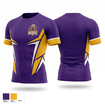 Alakanuk Braves Short Sleeve Rash Guard Shirt - 1