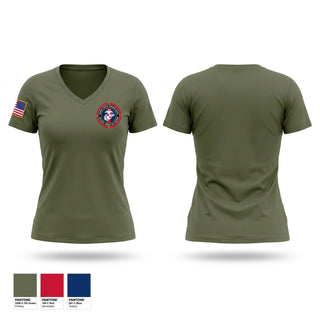 Womens Short Sleeve Vneck Shirt, Eastern Recruiting Region, Marines, Teamtime, Team time, sublimation, custom sports apparel, team uniforms, spirit wear, spiritwear, sports uniforms, custom shirts, team store, custom team store, fundraiser sports, apparel fundraiser
