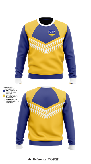 Crew Neck Sweatshirt, Clyde Fliers, Golf, Teamtime, Team time, sublimation, custom sports apparel, team uniforms, spirit wear, spiritwear, sports uniforms, custom shirts, team store, custom team store, fundraiser sports, apparel fundraiser