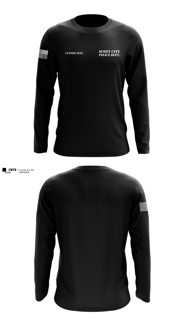 Long Sleeve Performance Shirt, SCOTT CITY POLICE DEPT., Police, Teamtime, Team time, sublimation, custom sports apparel, team uniforms, spirit wear, spiritwear, sports uniforms, custom shirts, team store, custom team store, fundraiser sports, apparel fundraiser