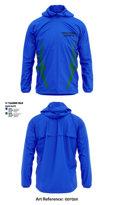 Triple Spiral Isshinryu Karate 62887610 Windbreaker - 1