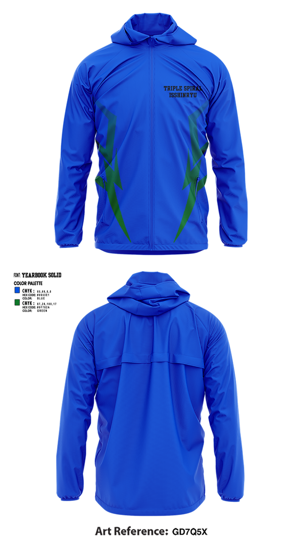 Windbreaker, Triple Spiral Isshinryu Karate, , Teamtime, Team time, sublimation, custom sports apparel, team uniforms, spirit wear, spiritwear, sports uniforms, custom shirts, team store, custom team store, fundraiser sports, apparel fundraiser