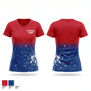 Womens Short Sleeve Vneck Shirt, Firebaugh Eagles, Women's Basketball, Teamtime, Team time, sublimation, custom sports apparel, team uniforms, spirit wear, spiritwear, sports uniforms, custom shirts, team store, custom team store, fundraiser sports, apparel fundraiser