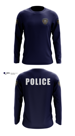 Long Sleeve Performance Shirt, Cresco Police Department, Police, Teamtime, Team time, sublimation, custom sports apparel, team uniforms, spirit wear, spiritwear, sports uniforms, custom shirts, team store, custom team store, fundraiser sports, apparel fundraiser