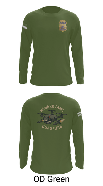Newark FAMS 70077799 Long Sleeve Performance Shirt 44