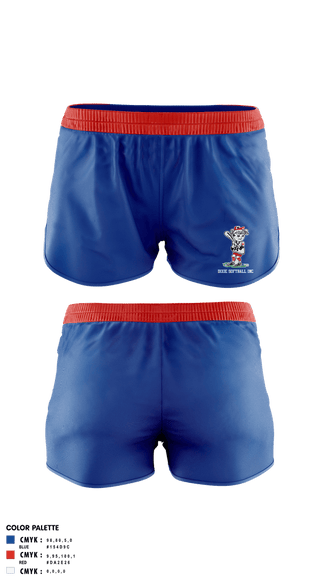 Womens Shorts, Dixie Softball Inc, Softball, Teamtime, Team time, sublimation, custom sports apparel, team uniforms, spirit wear, spiritwear, sports uniforms, custom shirts, team store, custom team store, fundraiser sports, apparel fundraiser