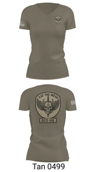 Womens Short Sleeve Vneck Shirt, 112th Signal Battalion Bravo Company, , Teamtime, Team time, sublimation, custom sports apparel, team uniforms, spirit wear, spiritwear, sports uniforms, custom shirts, team store, custom team store, fundraiser sports, apparel fundraiser