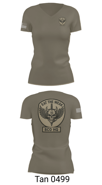 112th Signal Battalion Bravo Company 17211298 Women's Short Sleeve V-neck Shirt - 68
