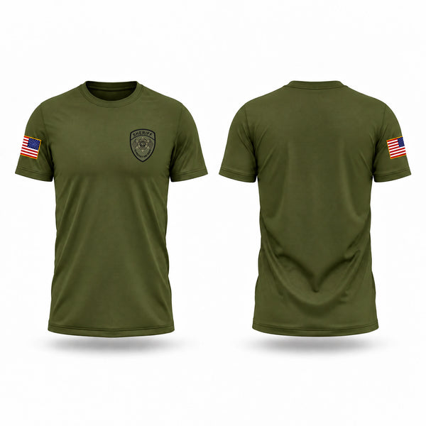 Old School Cotton Feel Shirt, Evangeline Parish Sheriff's Office, Police, Teamtime, Team time, sublimation, custom sports apparel, team uniforms, spirit wear, spiritwear, sports uniforms, custom shirts, team store, custom team store, fundraiser sports, apparel fundraiser