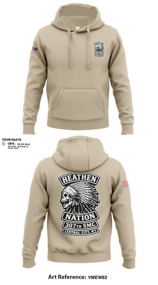 Hoodie, 307th SMC, National Guard, Teamtime, Team time, sublimation, custom sports apparel, team uniforms, spirit wear, spiritwear, sports uniforms, custom shirts, team store, custom team store, fundraiser sports, apparel fundraiser