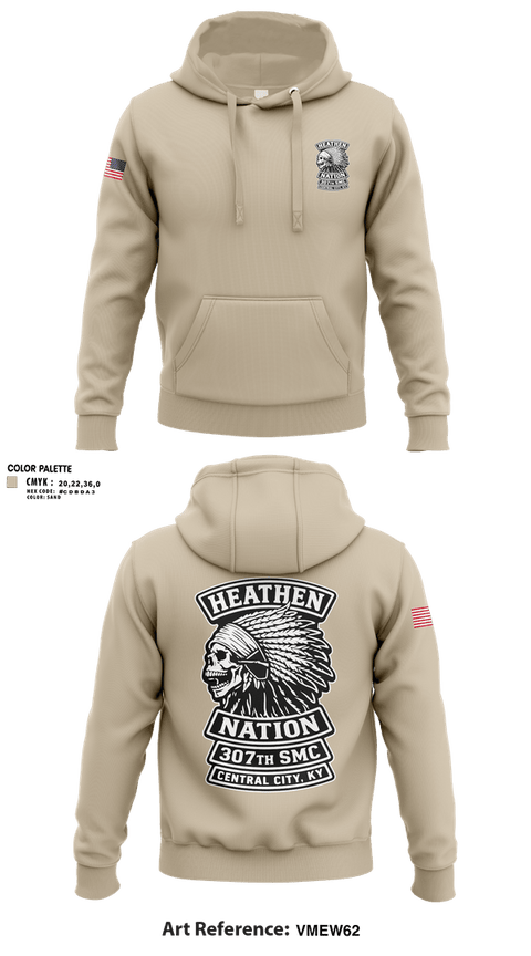 Hoodie, 307th SMC, National Guard, Teamtime, Team time, sublimation, custom sports apparel, team uniforms, spirit wear, spiritwear, sports uniforms, custom shirts, team store, custom team store, fundraiser sports, apparel fundraiser