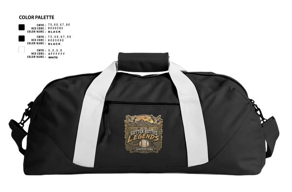 Duffle Bag, Sutter Buttes Legends, Baseball, Teamtime, Team time, sublimation, custom sports apparel, team uniforms, spirit wear, spiritwear, sports uniforms, custom shirts, team store, custom team store, fundraiser sports, apparel fundraiser