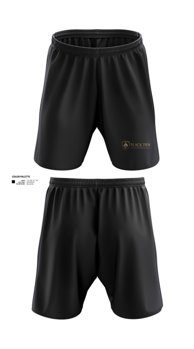 Black Tier Executive Protection Athletic Shorts With Pockets - 21