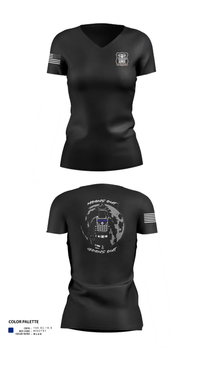 4th Precinct 85110542 Women's Short Sleeve V-neck Shirt - 71