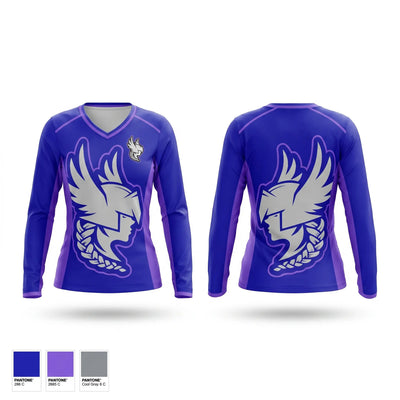 MoZ’Ark Valkyries Women's Long Sleeve V-neck Shirt - 1