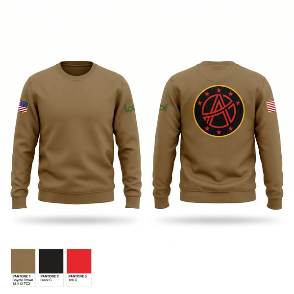 Crew Neck Sweatshirt, A Co, 1-69th IN, National Guard, Teamtime, Team time, sublimation, custom sports apparel, team uniforms, spirit wear, spiritwear, sports uniforms, custom shirts, team store, custom team store, fundraiser sports, apparel fundraiser