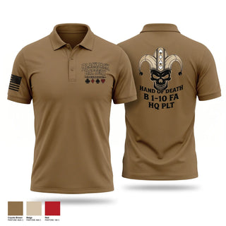 Short Sleeve Performance Polo, Blackjack 1-10FA, Army, Teamtime, Team time, sublimation, custom sports apparel, team uniforms, spirit wear, spiritwear, sports uniforms, custom shirts, team store, custom team store, fundraiser sports, apparel fundraiser