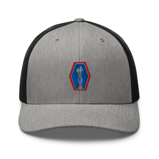 100th BN 442nd IN 13919560 Retro Trucker Hat | Yupoong 6606