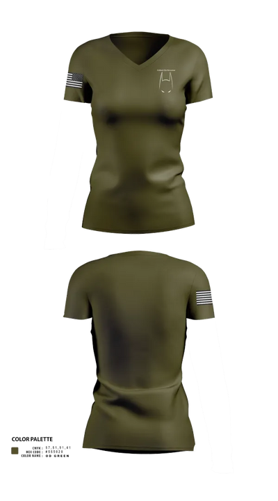 Bat Women's Short Sleeve V-neck Shirt - 22