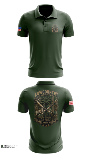 Short Sleeve Performance Polo, Lowcountry Leadership Battalion, Army, Teamtime, Team time, sublimation, custom sports apparel, team uniforms, spirit wear, spiritwear, sports uniforms, custom shirts, team store, custom team store, fundraiser sports, apparel fundraiser