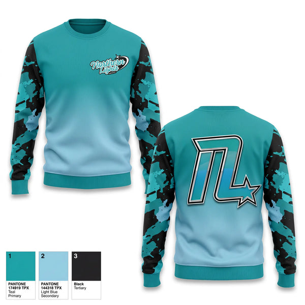 Crew Neck Sweatshirt, NL Amherst, Cheer, Teamtime, Team time, sublimation, custom sports apparel, team uniforms, spirit wear, spiritwear, sports uniforms, custom shirts, team store, custom team store, fundraiser sports, apparel fundraiser
