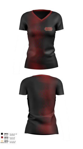 Womens Short Sleeve Vneck Shirt, BackStage Dance Academy, , Teamtime, Team time, sublimation, custom sports apparel, team uniforms, spirit wear, spiritwear, sports uniforms, custom shirts, team store, custom team store, fundraiser sports, apparel fundraiser